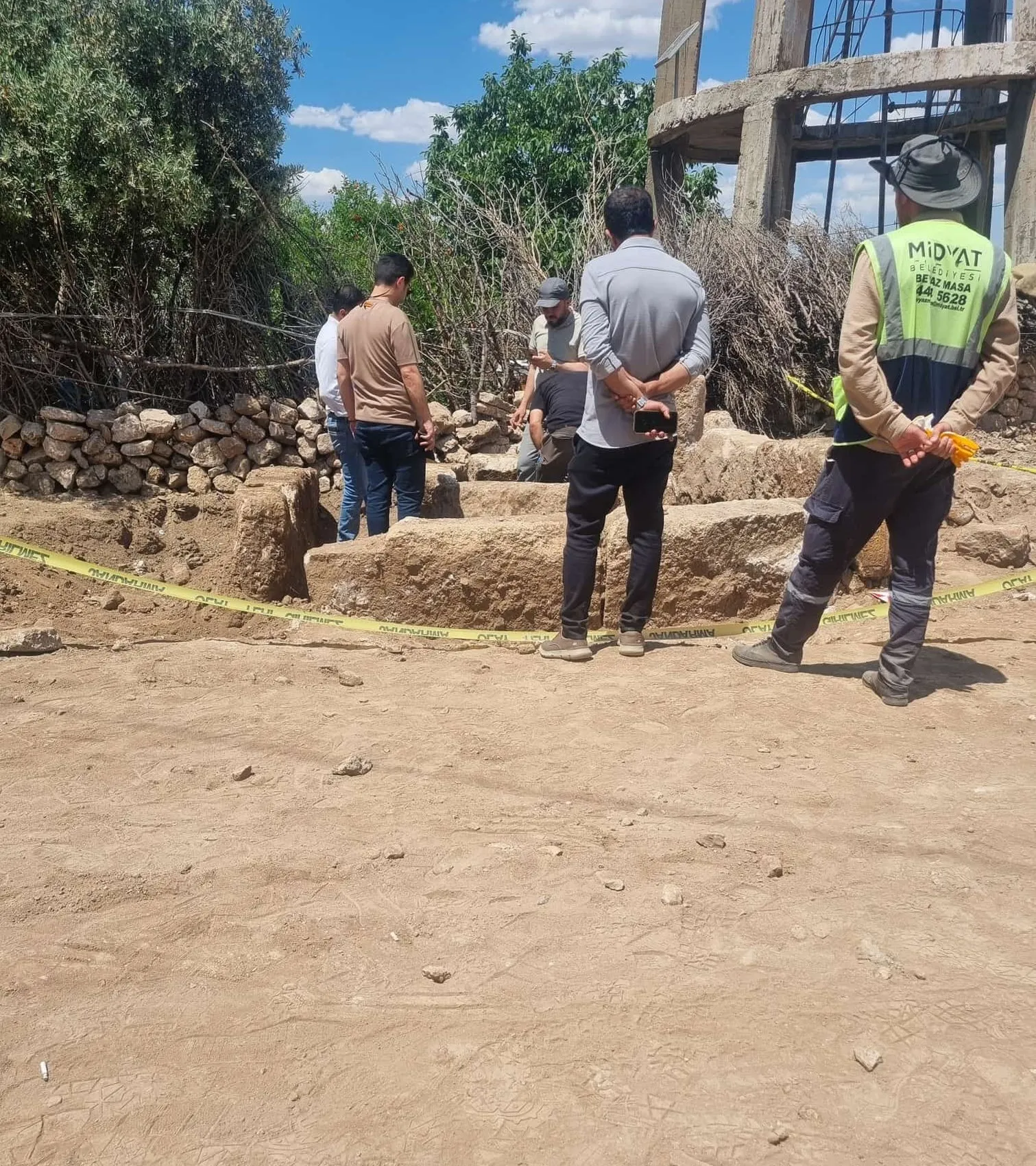 Midyat'taki park düzenlemesinden kadim yazıtlar çıktı