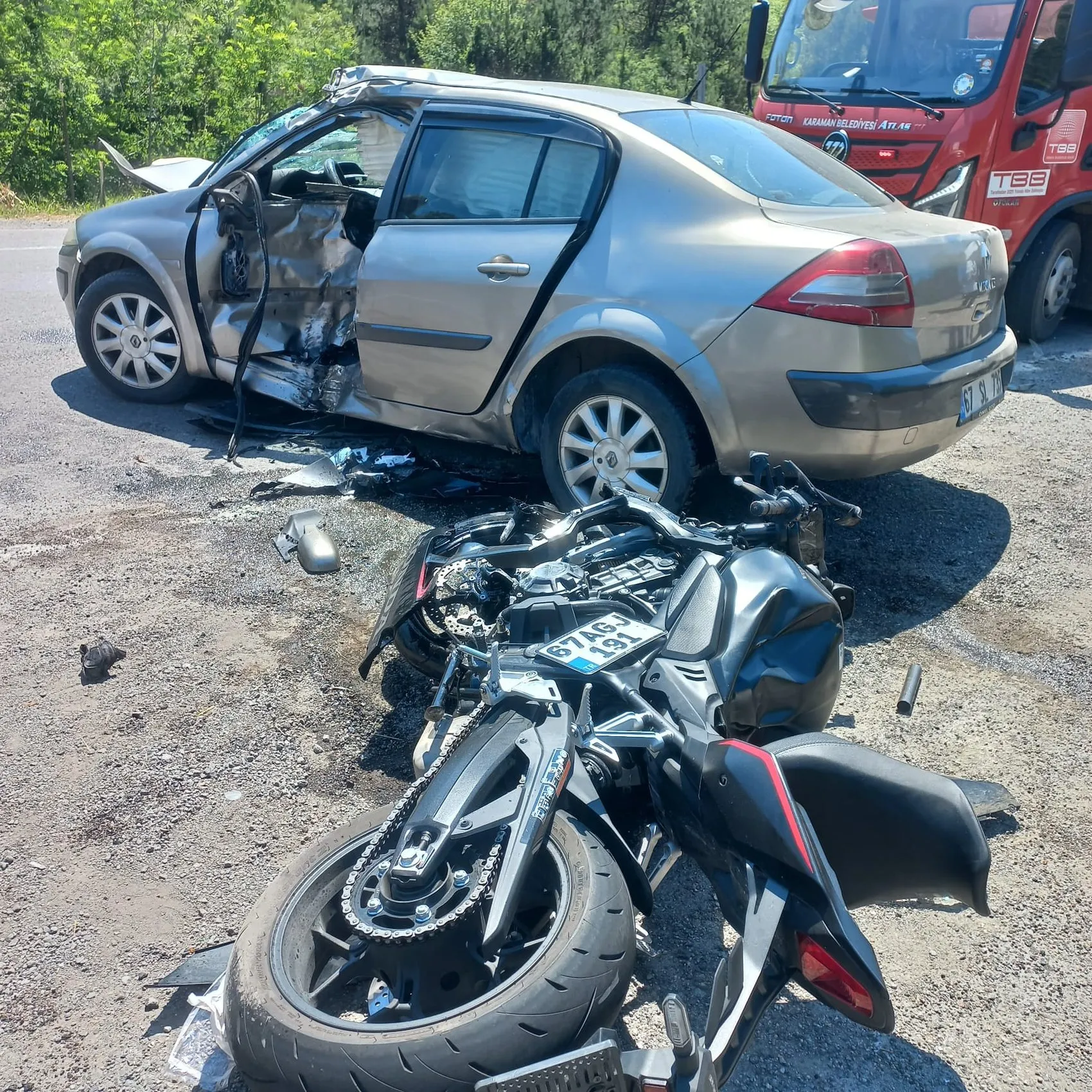 Zonguldak yolunda acı kaza Bir kişi hayatını kaybetti