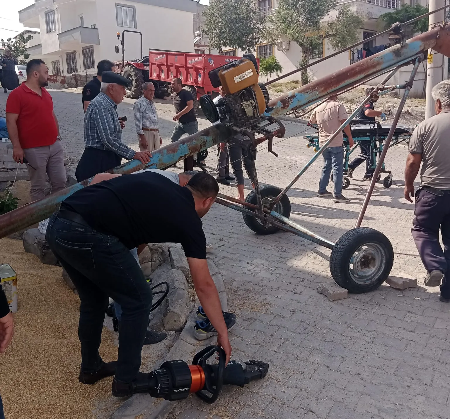 Adıyaman'da tarım kazası ucuz atlatıldı