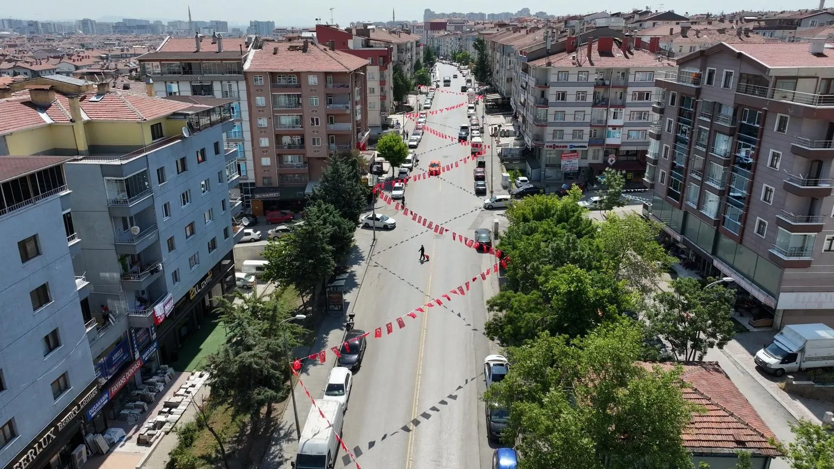 Sincan A Milli Takım maçı için kırmızı beyaza büründü