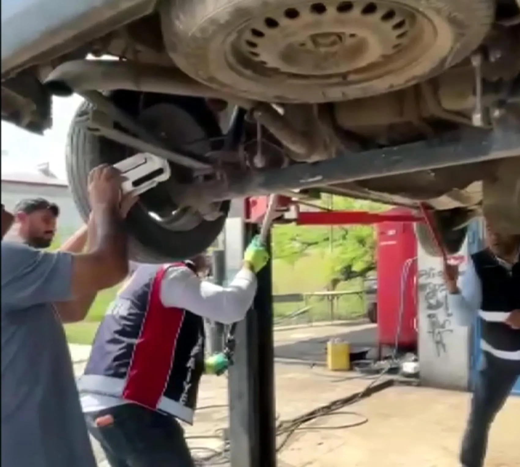 Iğdır'da otomobilin motoruna saklanan davetsiz misafir