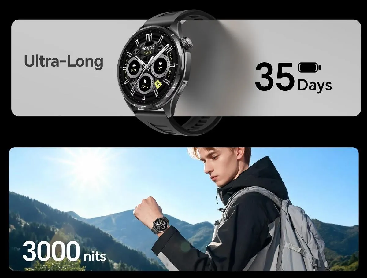 Honor Watch 6 tanıtıldı: 35 gün pil ömrü, 3000 nit parlaklık