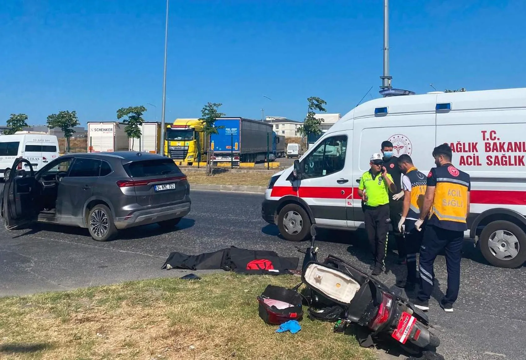 Çerkezköy’de feci kaza Elektrikli motosiklet sürücüsü hayatını kaybetti