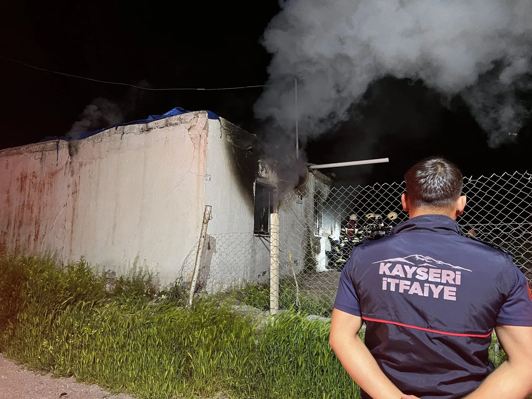 Kayseri'de gece yarısı korkutan yangın