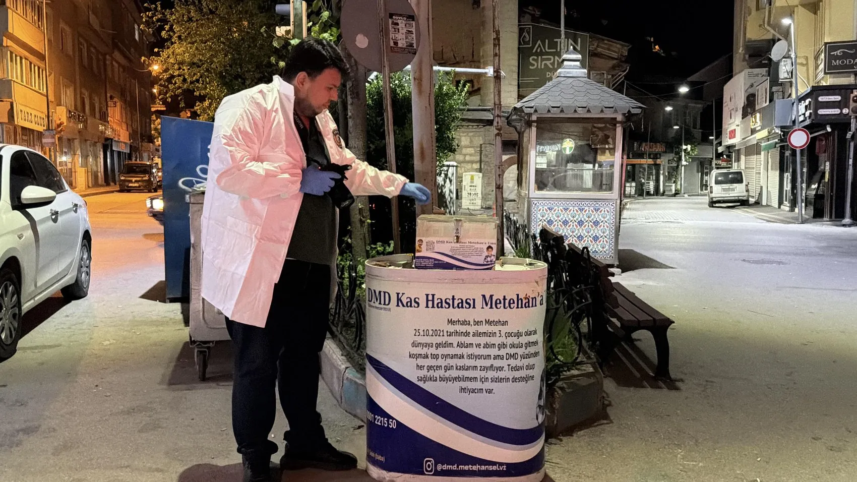 Kütahya'da hasta çocuk için toplanan bağışları çalmaya çalışırken yakalandı