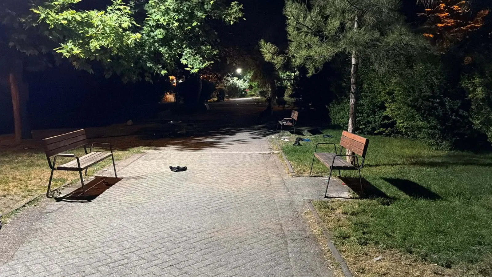 Eskişehir’de parkta alkol alan arkadaş grubu birbirine girdi