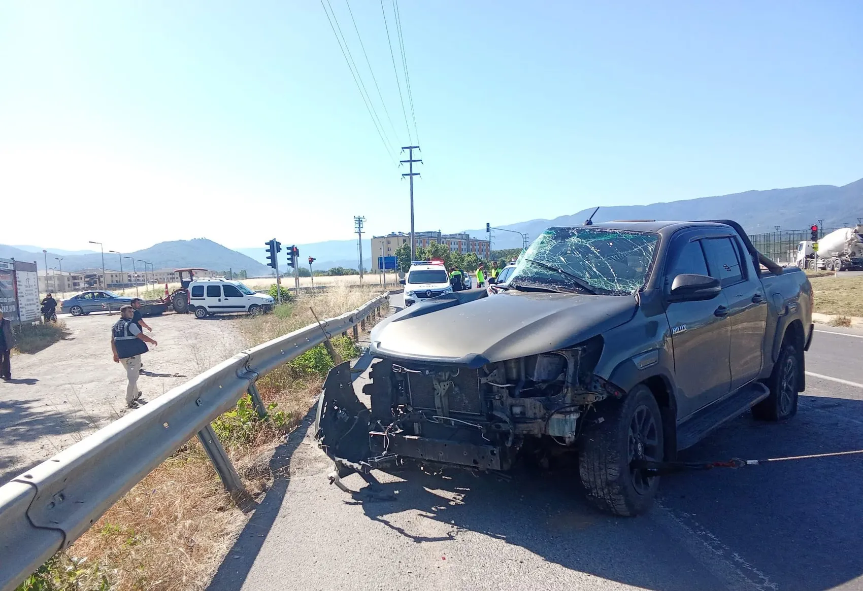 Sakarya Akyazı yolunda tehlikeli kaza