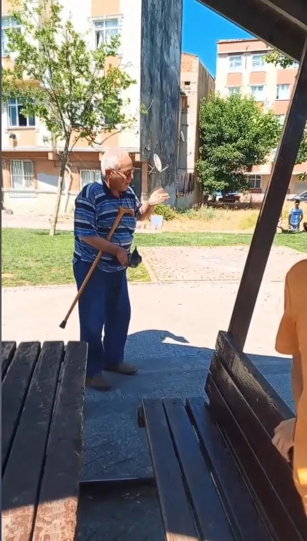 Yavru kargayı kurtarmak isterken annesinin hedefi oldu