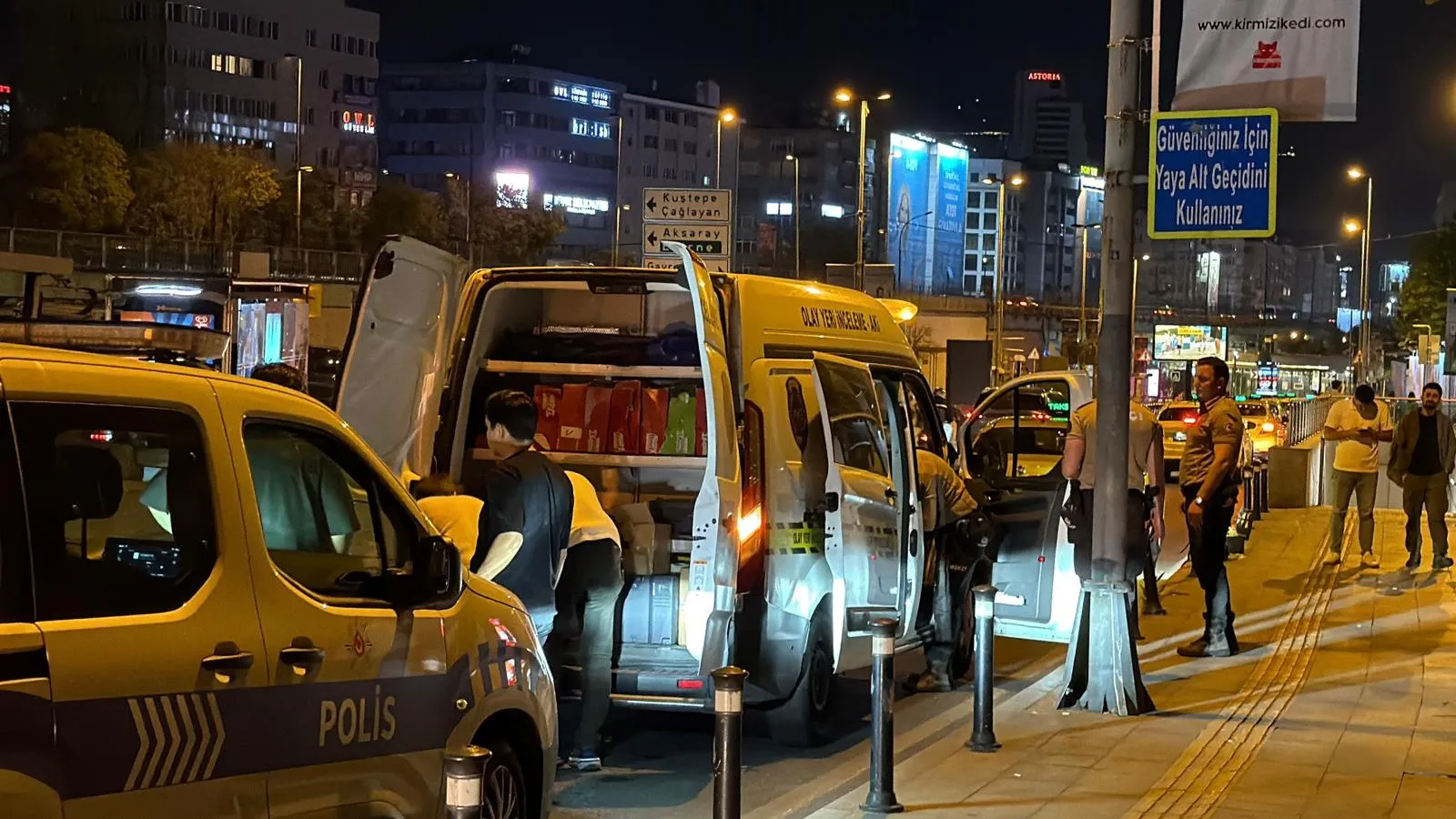 Şişli'de taksi şoförüne dehşet anları