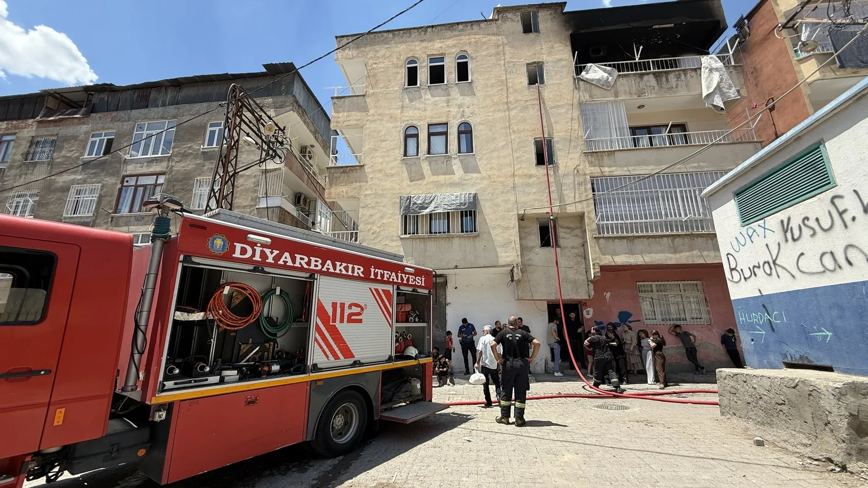 Diyarbakır'da yangın sonrası komşuluk kavgası çıktı