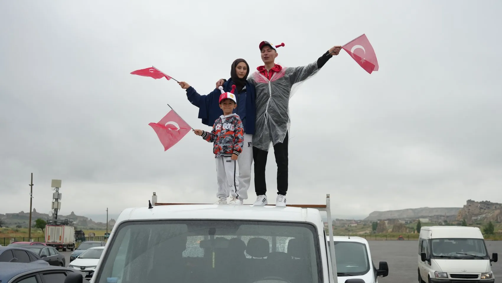 Kapadokya’da milli maç coşkusu dev ekrana taşındı