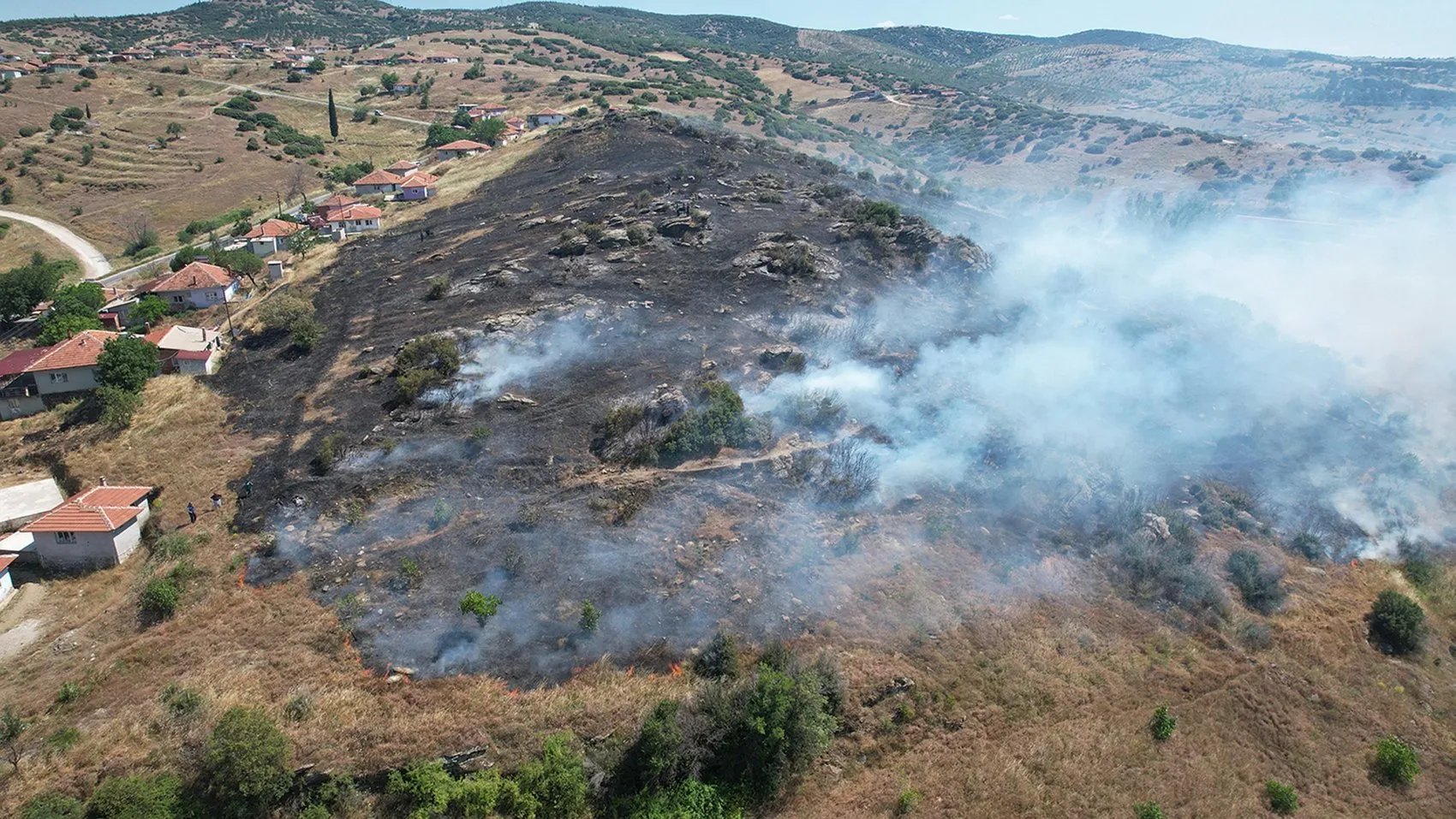 Manisa Kula'da makilik alanda yangın paniği