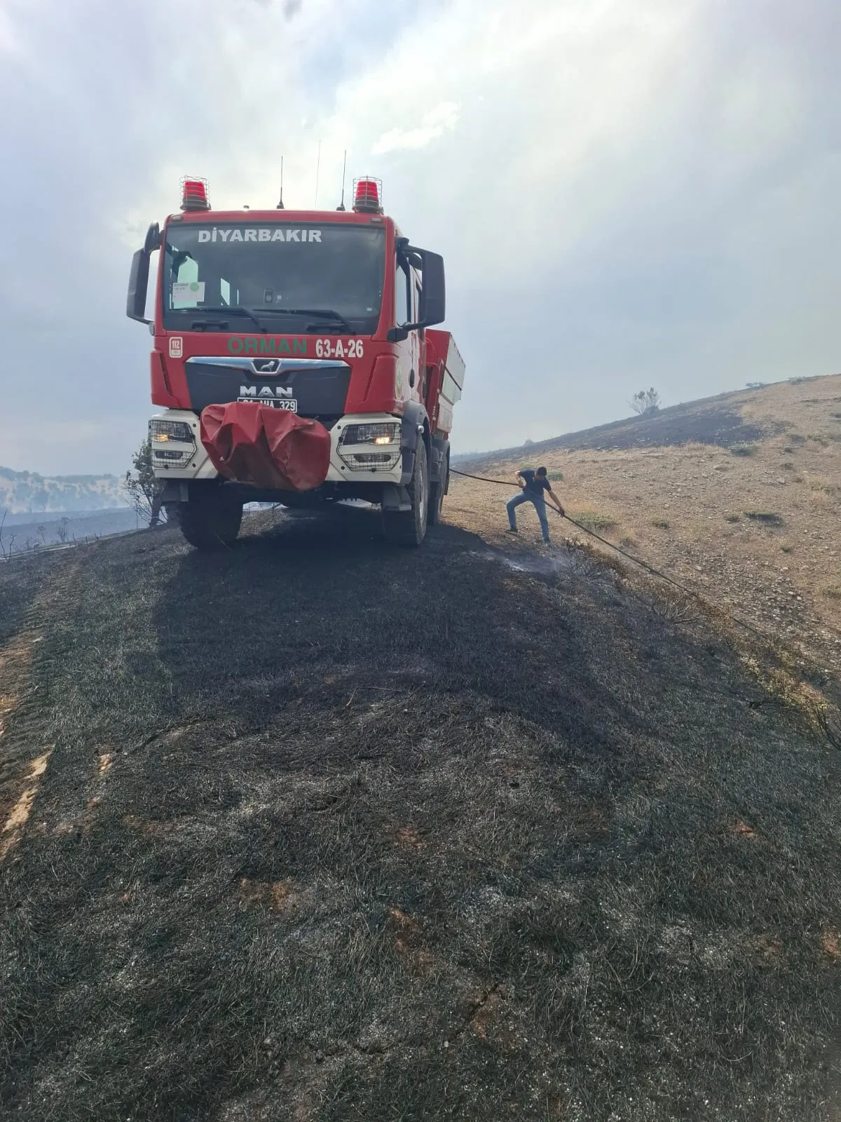 Diyarbakır kırsalında aynı anda 10 noktada yangın çıktı
