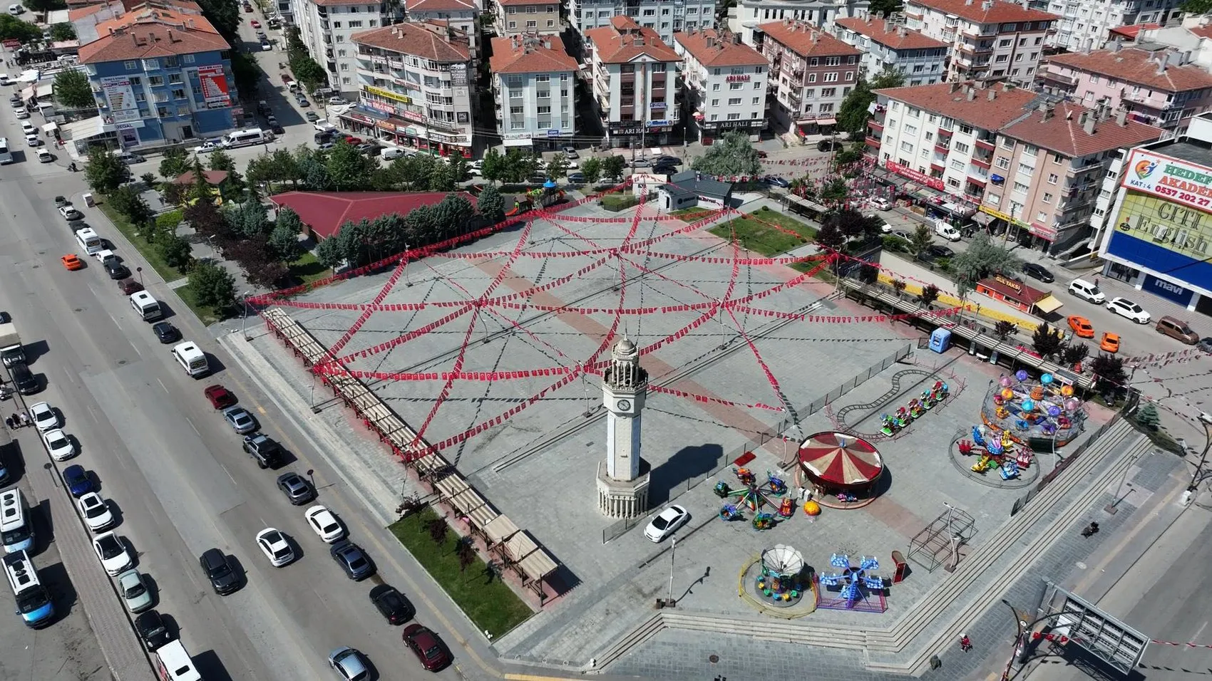 Sincan A Milli Takım maçı için kırmızı beyaza büründü