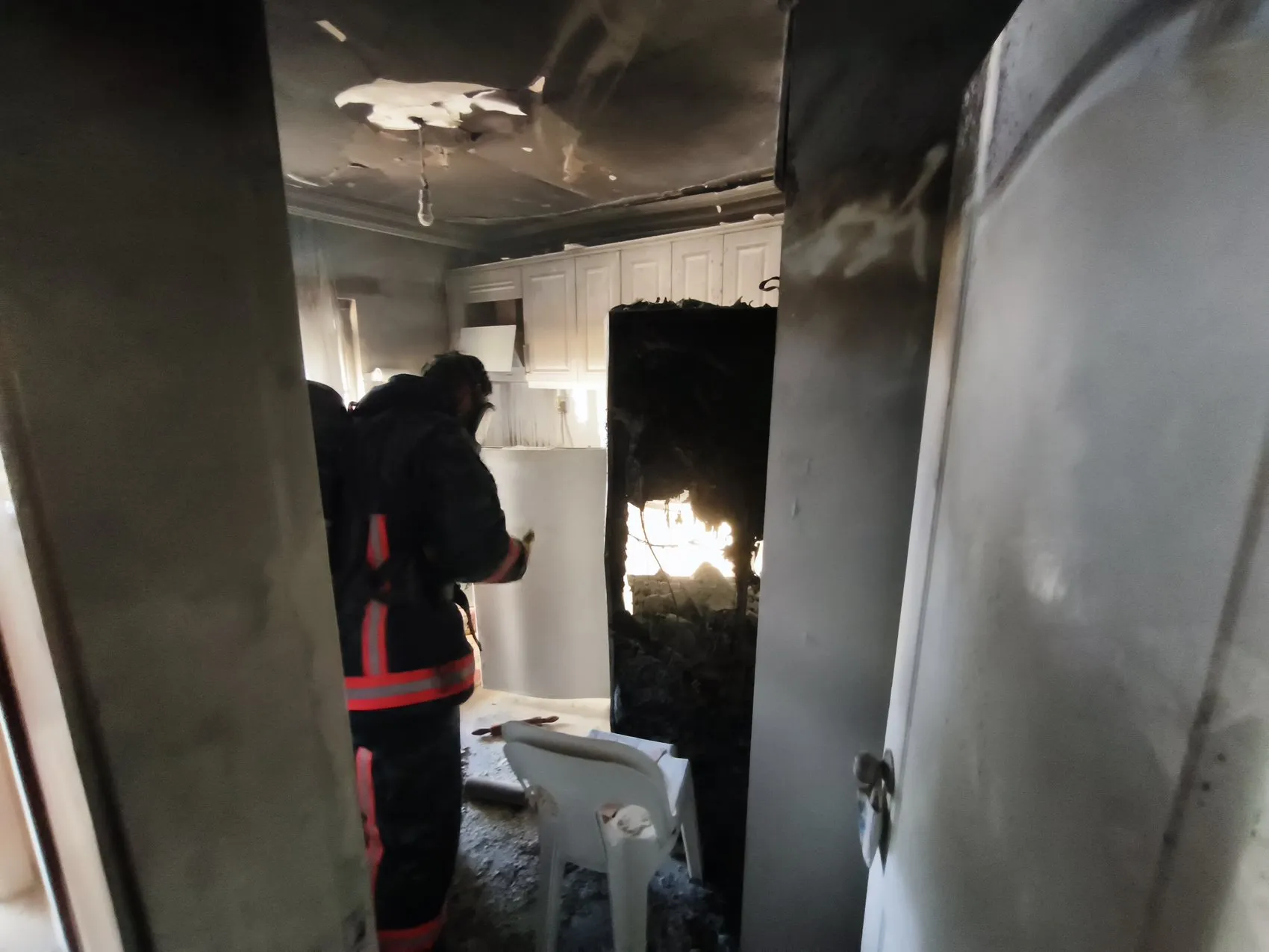 Edirne’de mutfak yangınını son anda fark ettiler