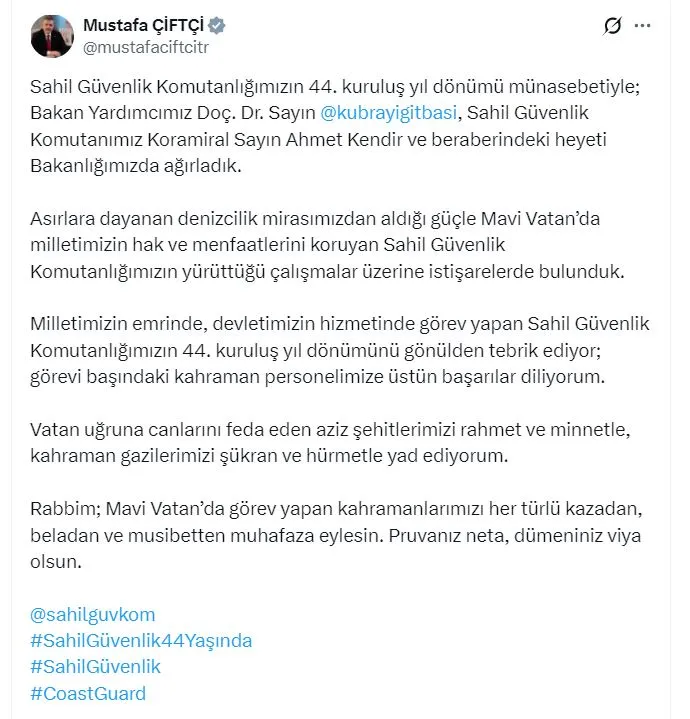 Mavi Vatan'ın koruyucuları 44 yaşında