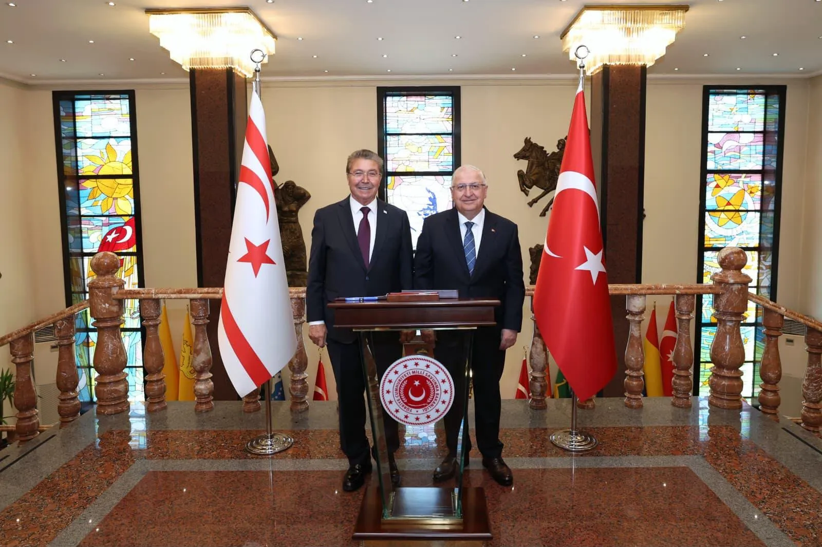Bakan Güler Ankara’da KKTC Başbakanı Üstel’i ağırladı