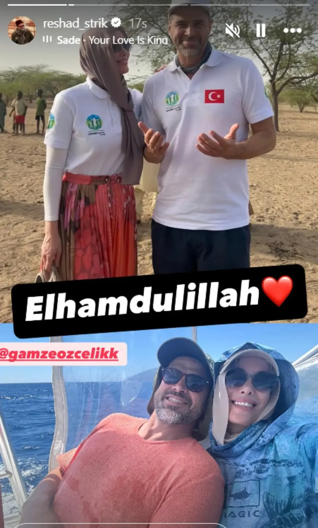 Reshad Strik eşi Gamze Özçelik i paylaştı! Romantik kutlama 2