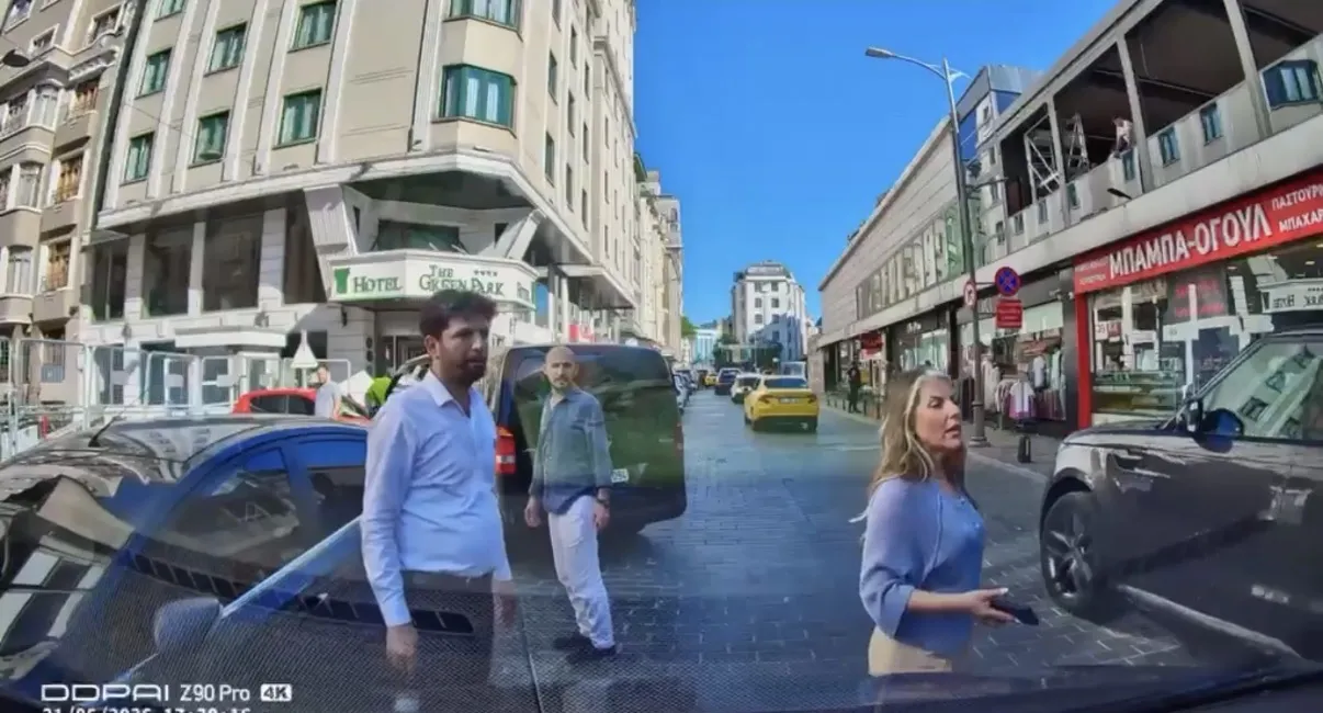 Beyoğlu’nda trafikte dehşet anları