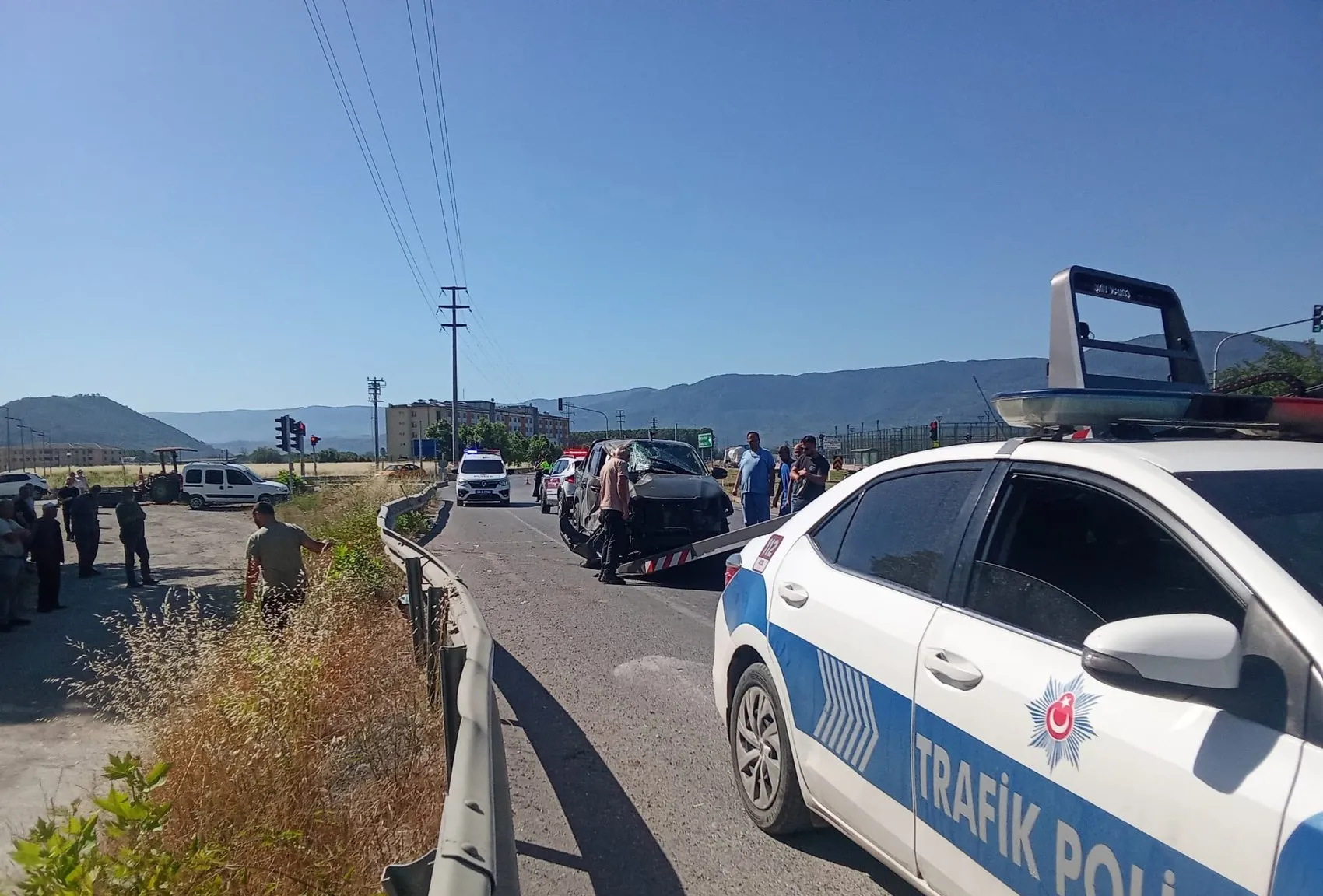 Sakarya Akyazı yolunda tehlikeli kaza