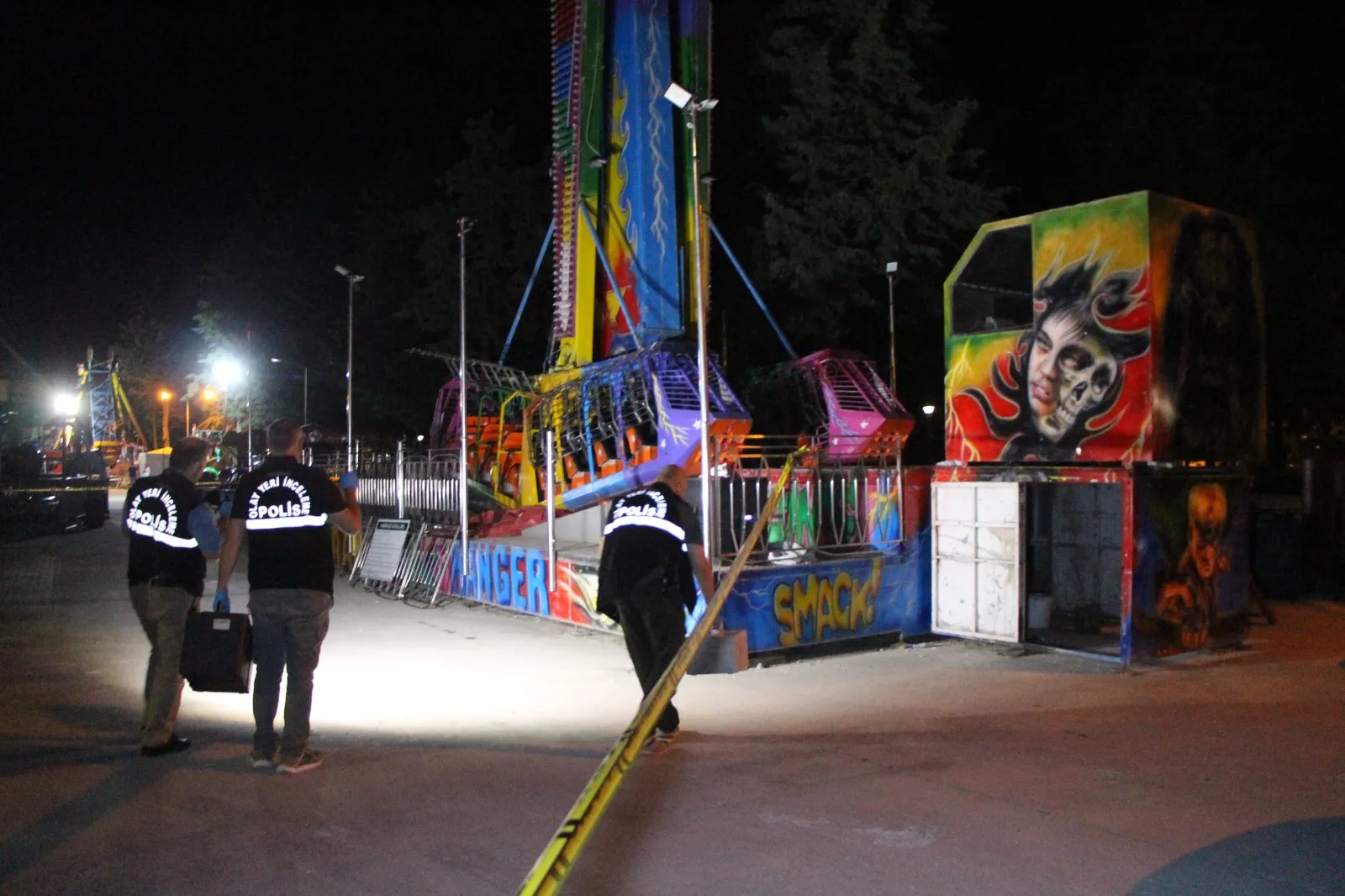 Amasya'da lunapark kazası güvenlik kameralarına yansıdı