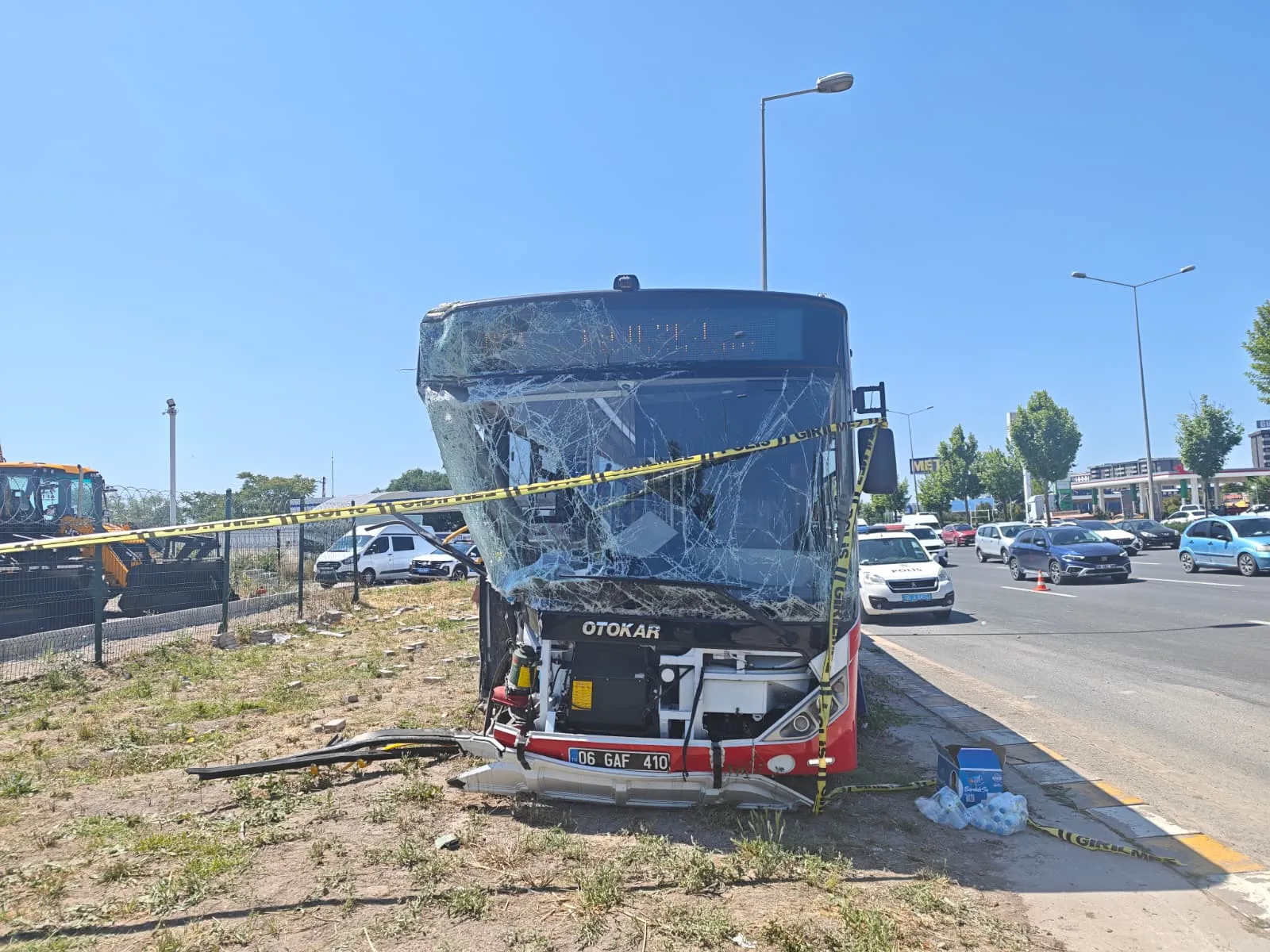 Ankara'da otobüs kazası 1 kişi hayatını kaybetti