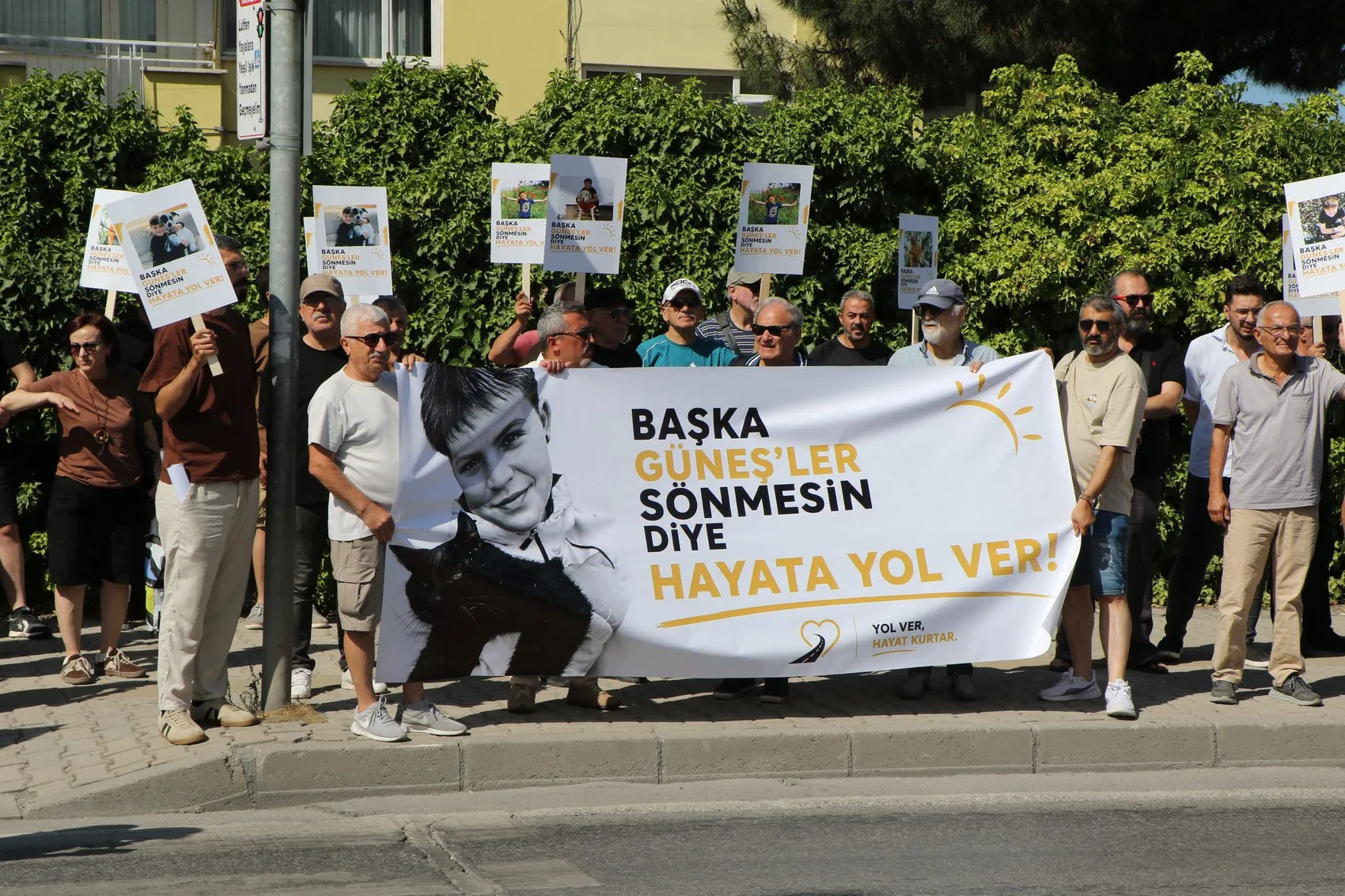 Samsun'da bir çocuğun hayatını kaybettiği kavşakta eylem