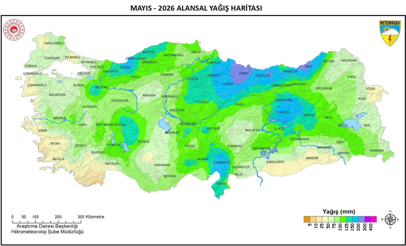 Mayıs ayında gökyüzü boşaldı 33 yılın rekor yağışı düştü