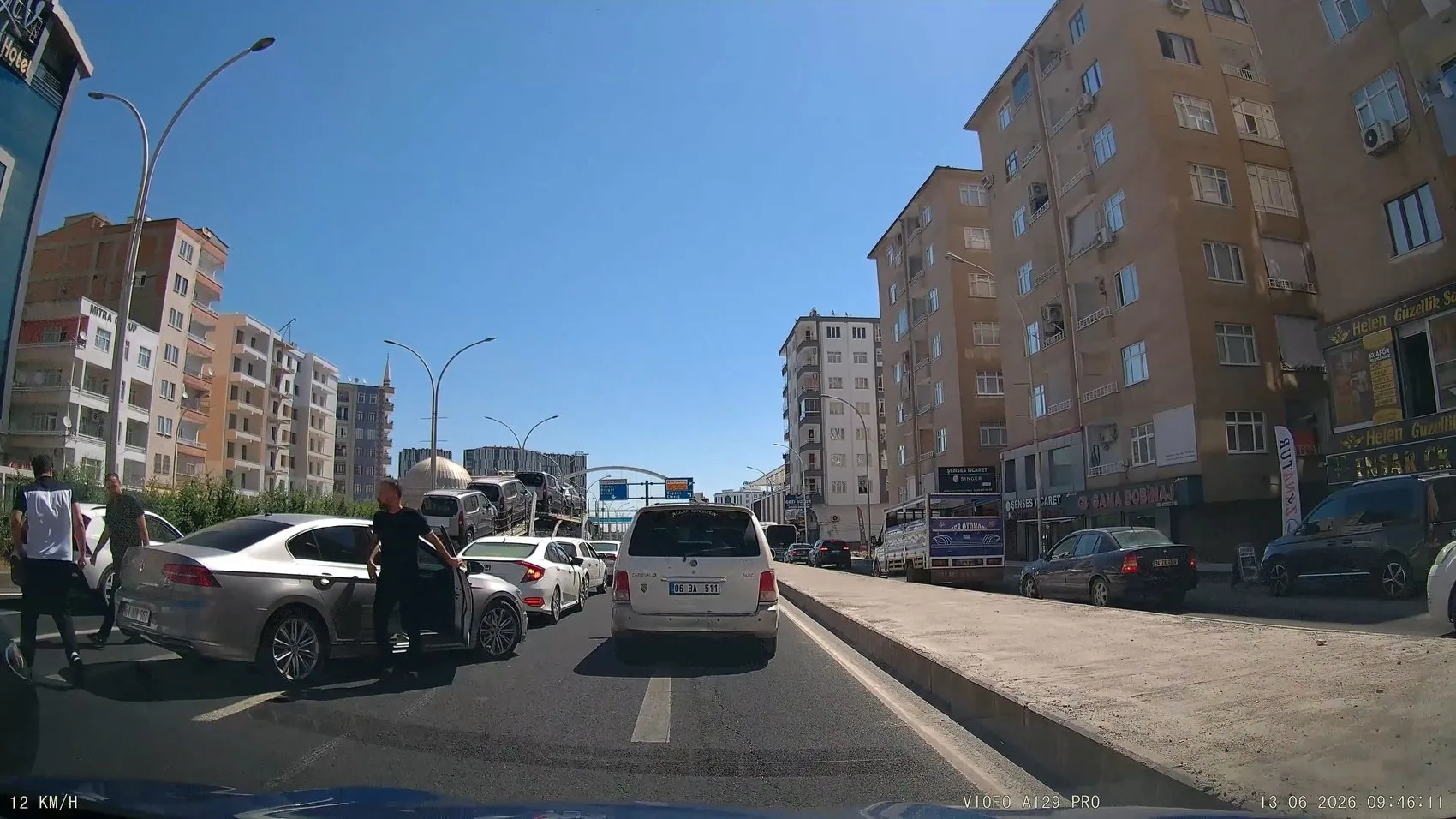 Diyarbakır trafiğinde saniyelerle ölçülen kaza tehlikesi