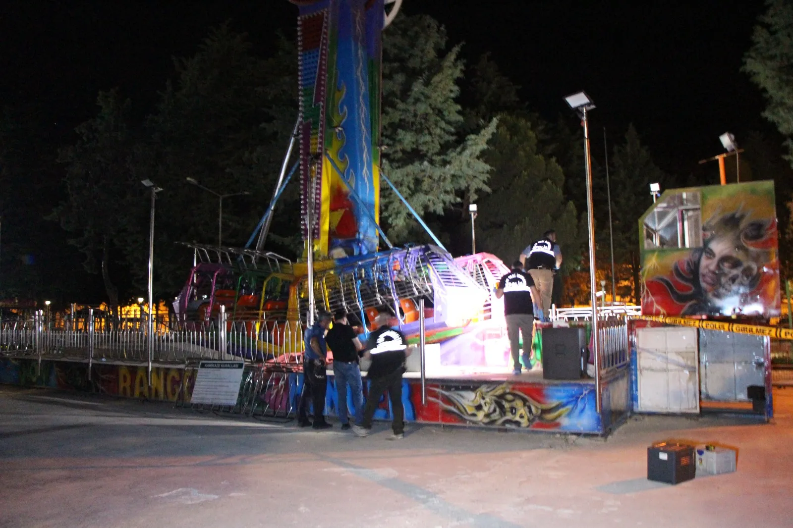 Amasya'da lunapark kazası bir gencin hayatına mal oldu