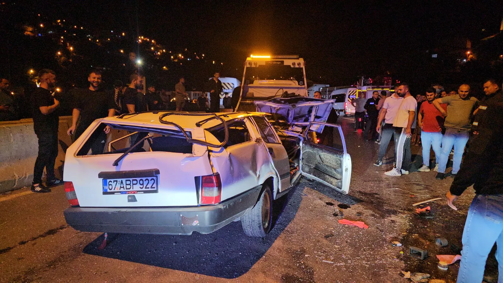 Zonguldak'ta tünel çıkışında feci kaza Sürücü araçtan fırladı