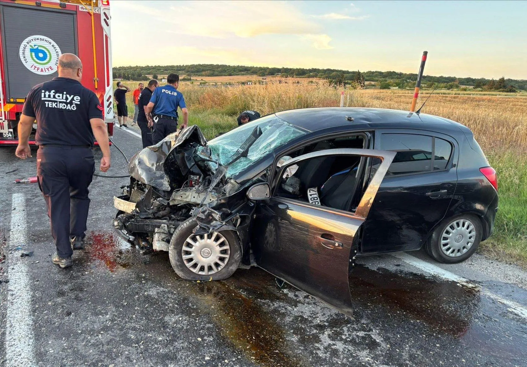 Tekirdağ yolunda feci kaza Bir sürücü hayatını kaybetti