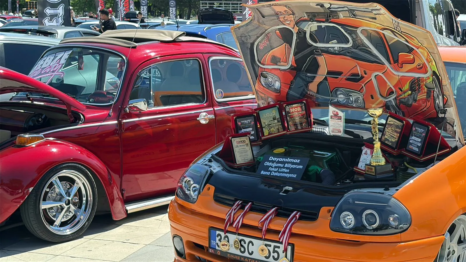 Tekirdağ'da modifiye araç tutkunları buluştu