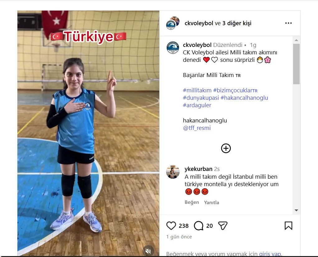 Trabzonlu minik voleybolculardan milli takıma gol sevinçli destek