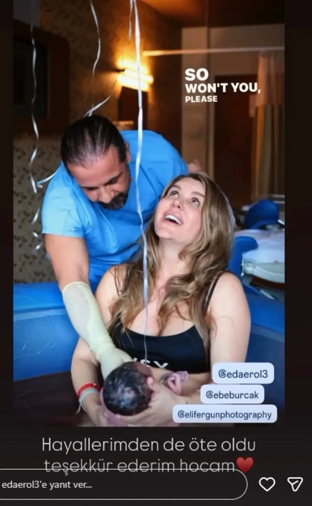 Esra Erol teyze oldu! Eda Erol oğlunu kucağına aldı 1