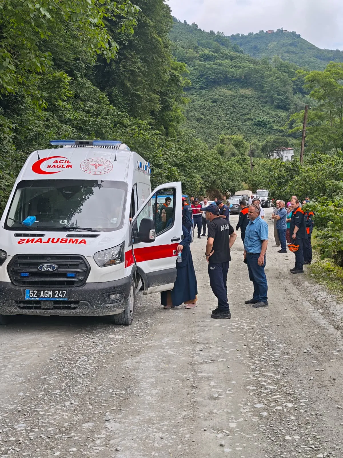Ordu'da ırmak kenarında korkunç kaza