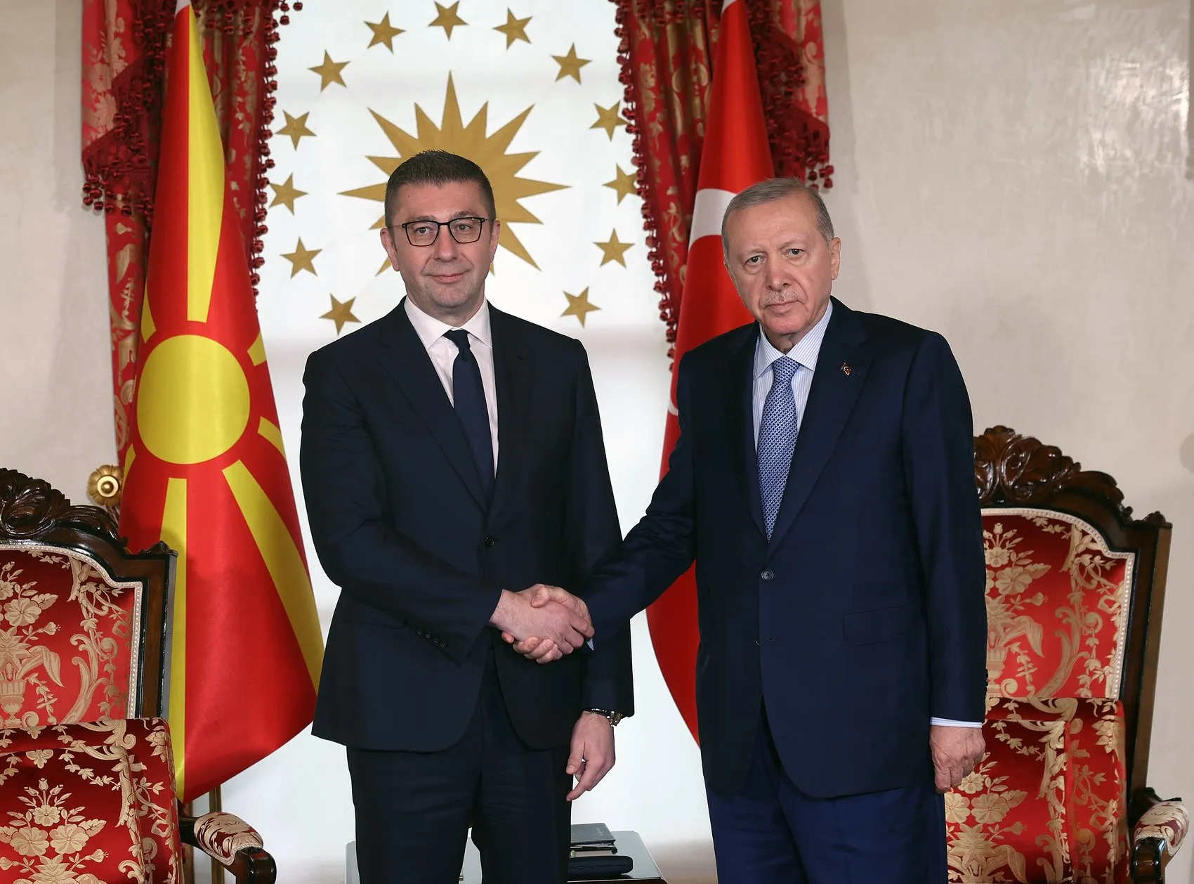 Erdoğan ve Mickoski Dolmabahçe’de bir araya geldi