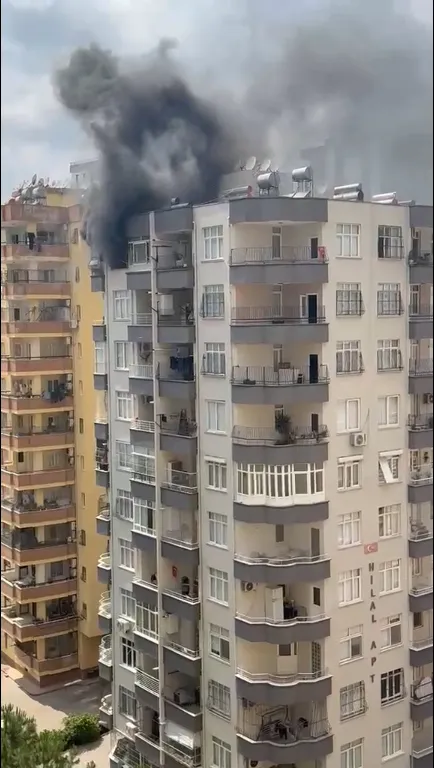 Adana'da yüksek katlı dairedeki yangında can dostumuz kurtarıldı