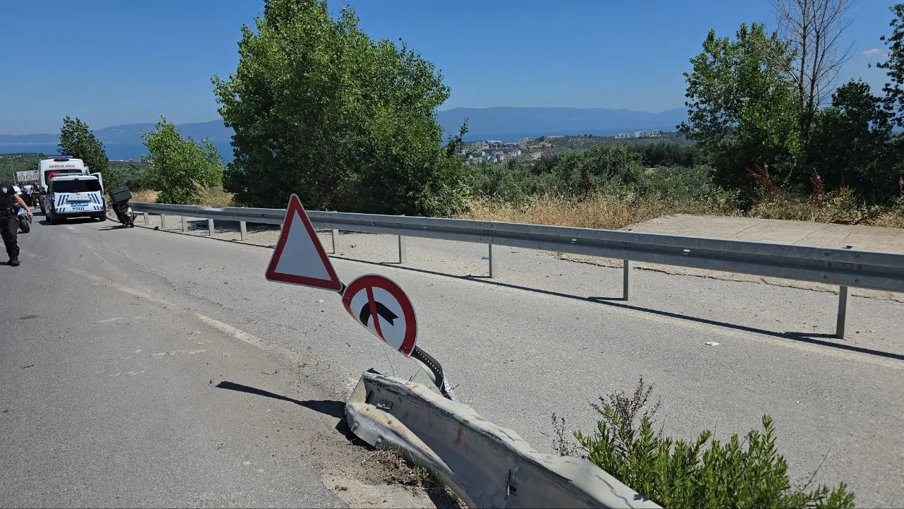 Mudanya yolunda kaza sürücüyü hastanelik etti