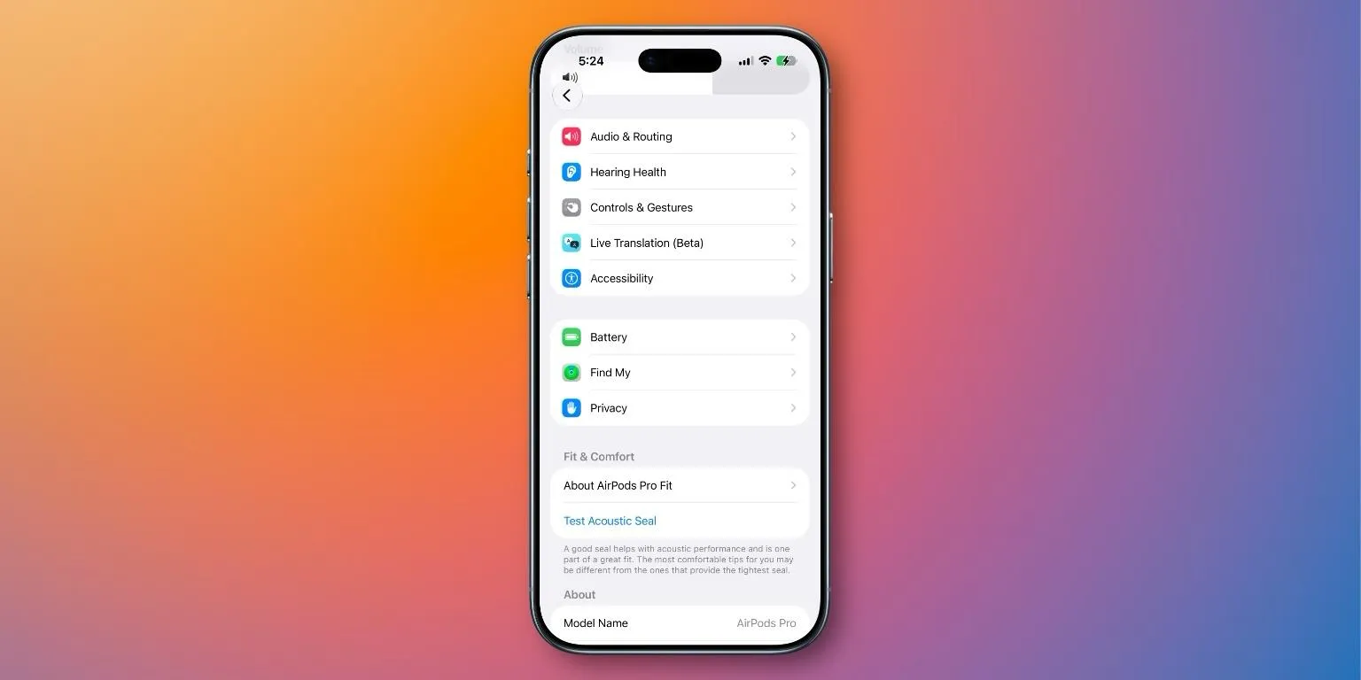 iOS 27 yeni AirPods ayarlar menüsü