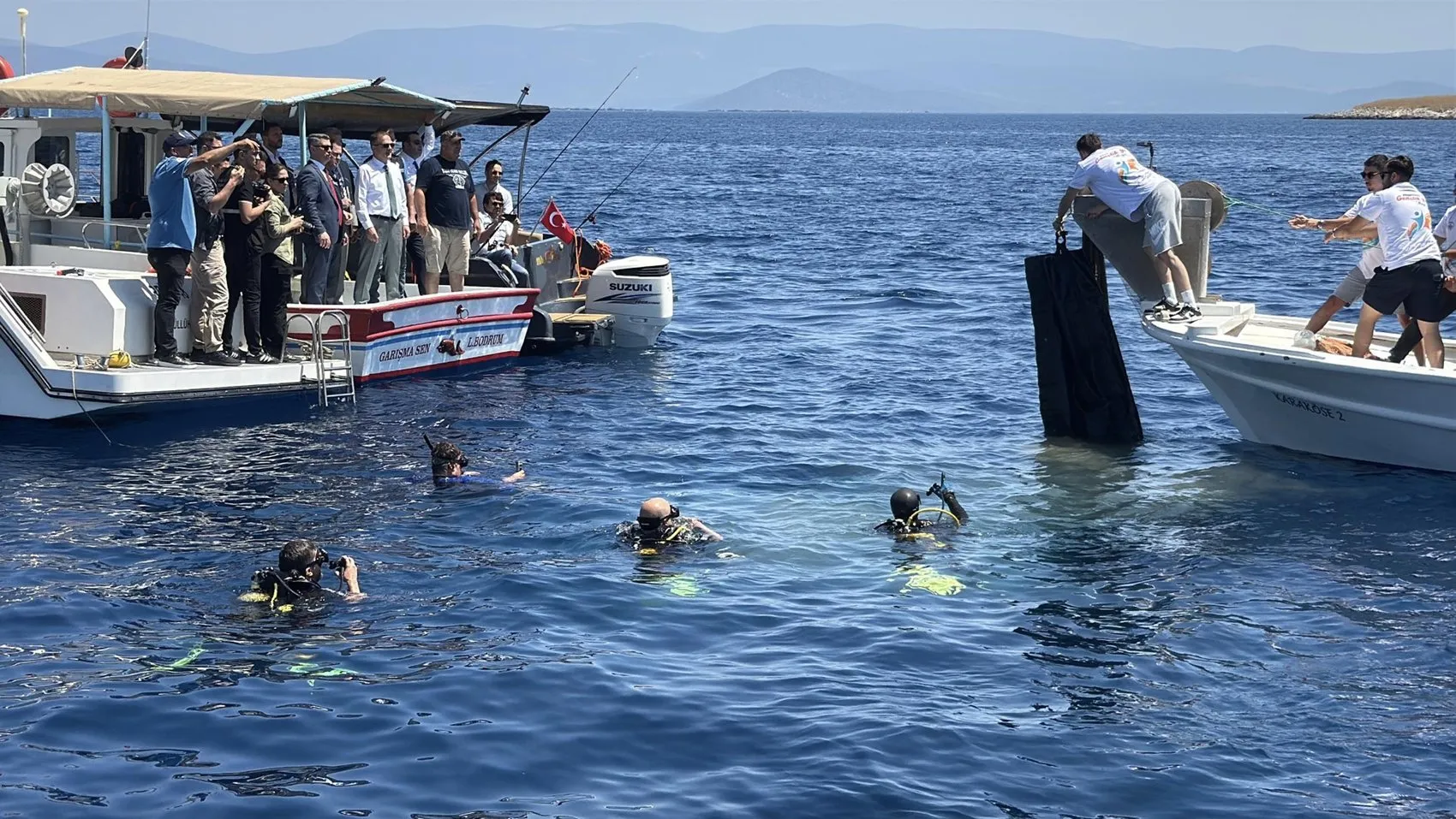 Bodrum denizlerinde 2 bin metrekarelik tehlike temizlendi