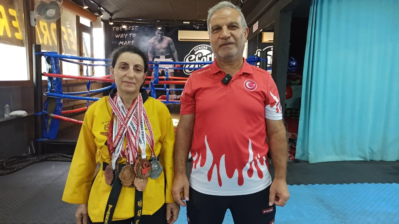 Kanserle savaşan Suat Çiçek madalyaları bırakmıyor