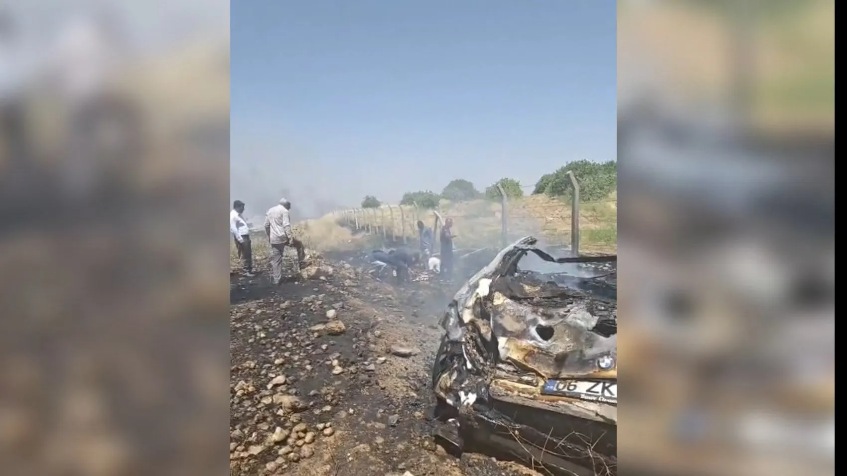 Yanan otomobildeki paraları kurtarma yarışı