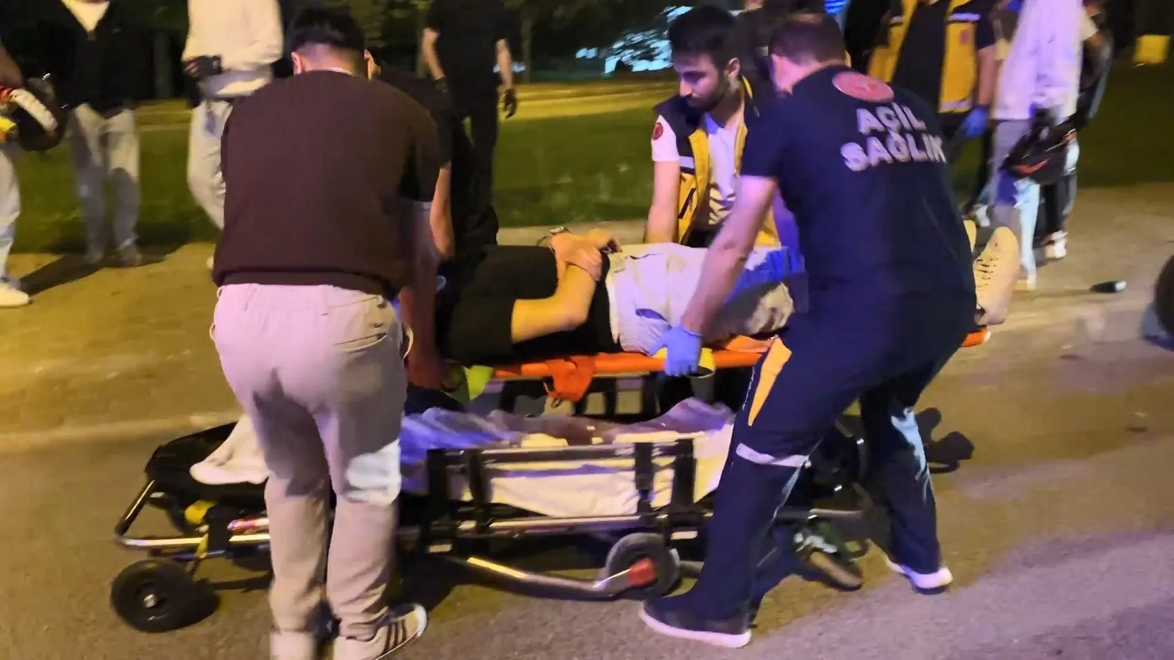 İnegöl yolunda zincirleme motosiklet kazası