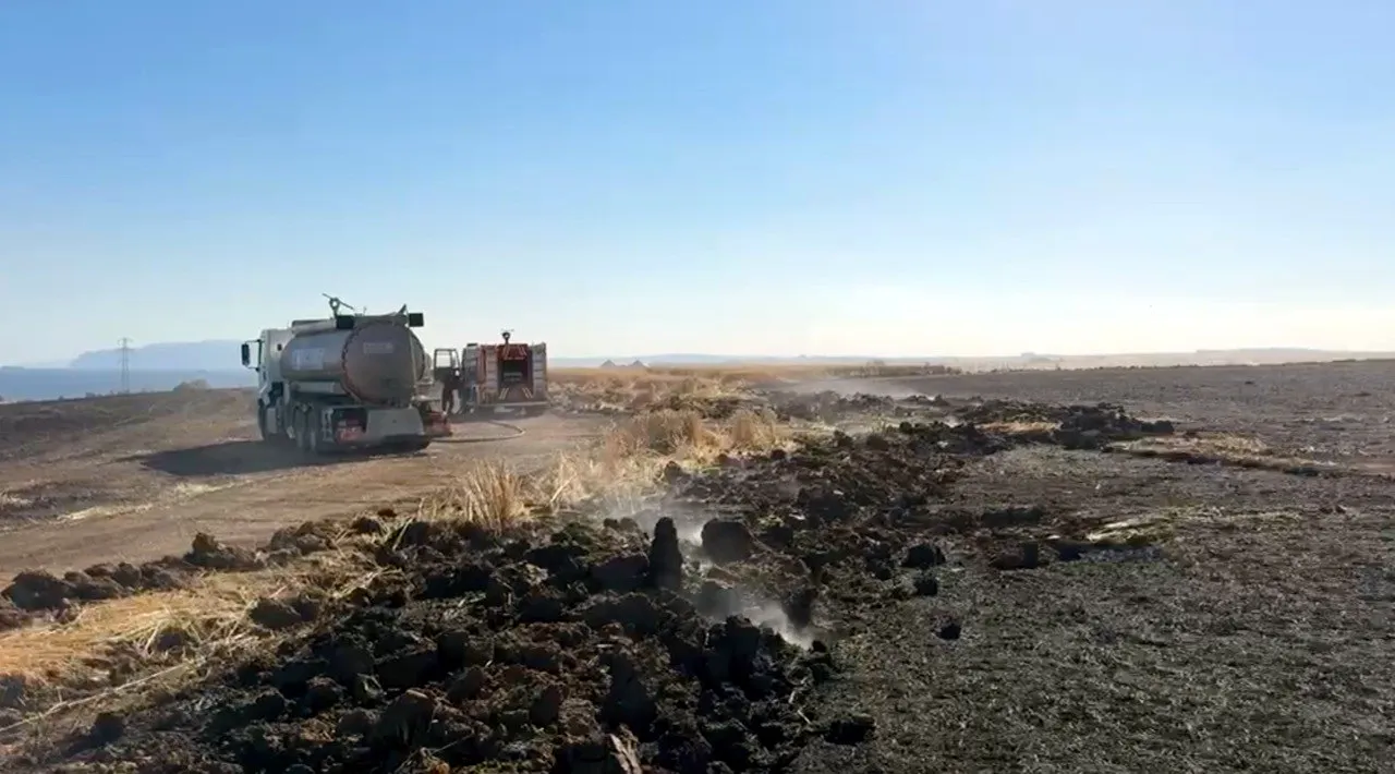 Tekirdağ'da buğday tarlaları alevlere teslim oldu