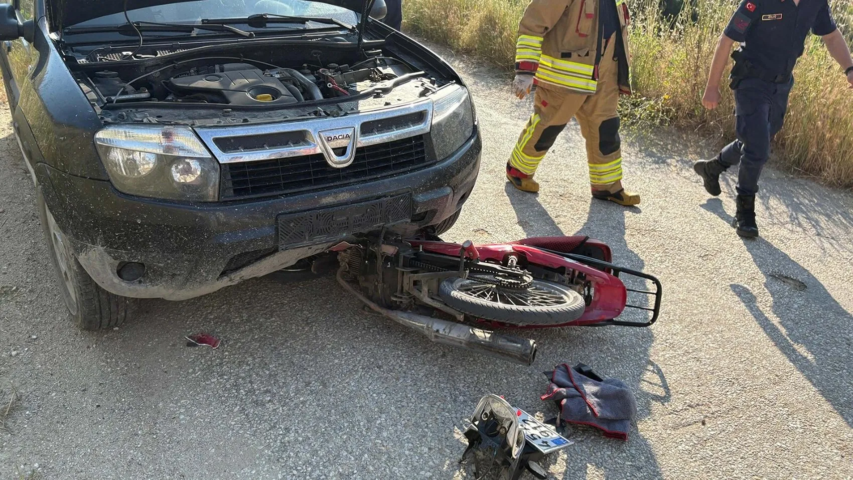 Manisa Kula'da cip ile motosiklet çarpıştı Bir yaralı