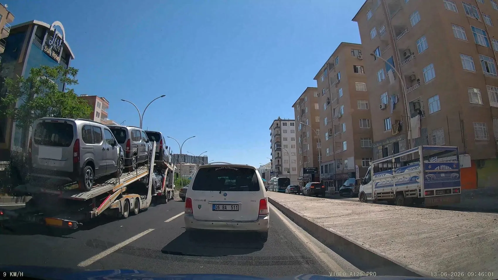Diyarbakır trafiğinde saniyelerle ölçülen kaza tehlikesi
