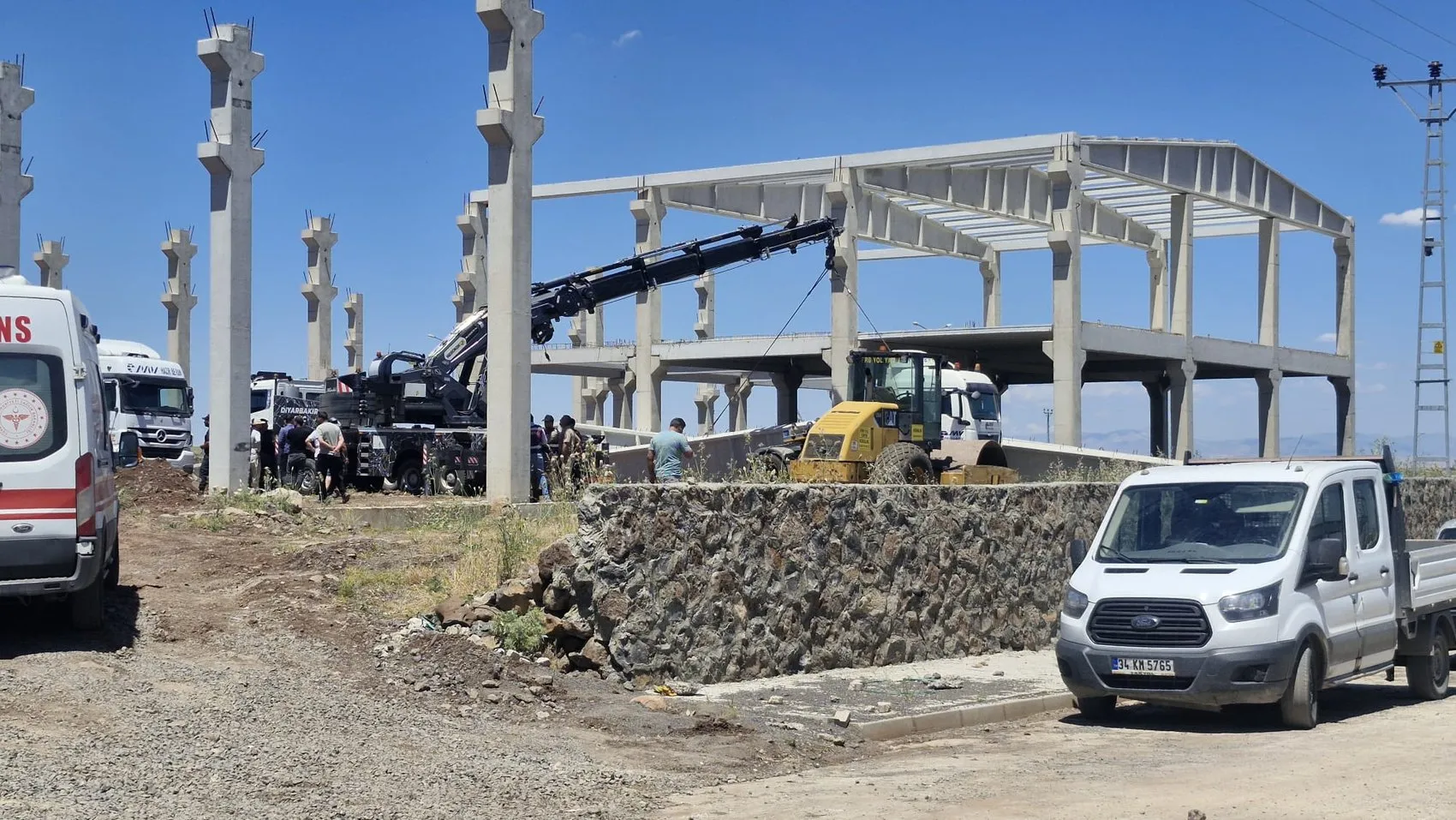Diyarbakır'da inşaat faciası Bir işçi hayatını kaybetti