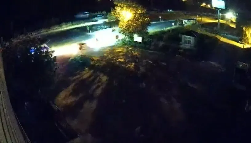 Tokat’ta motosiklet kazası güvenlik kamerasına yansıdı