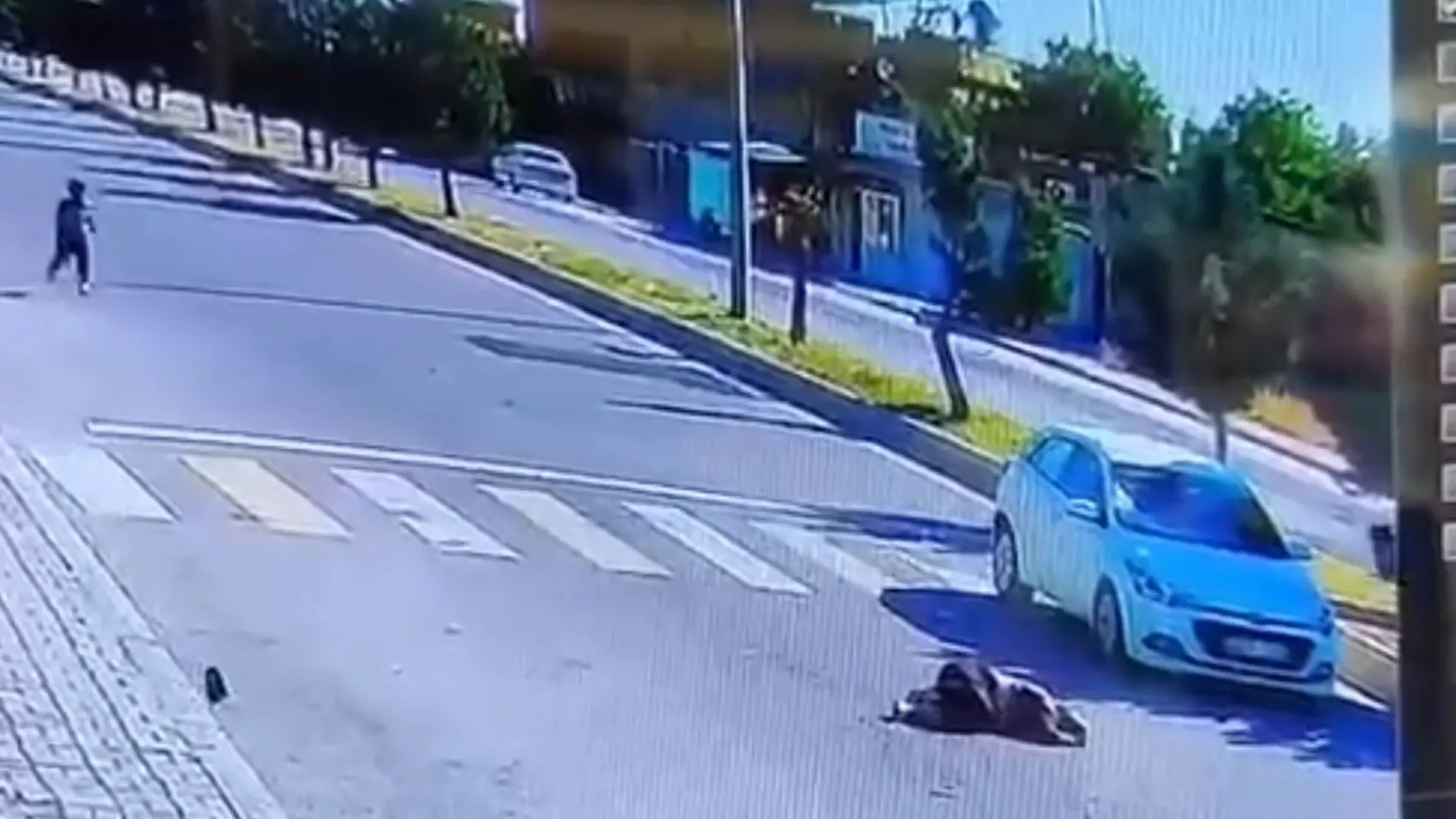 Ceylanpınar'da korkutan kaza güvenlik kamerasına yansıdı